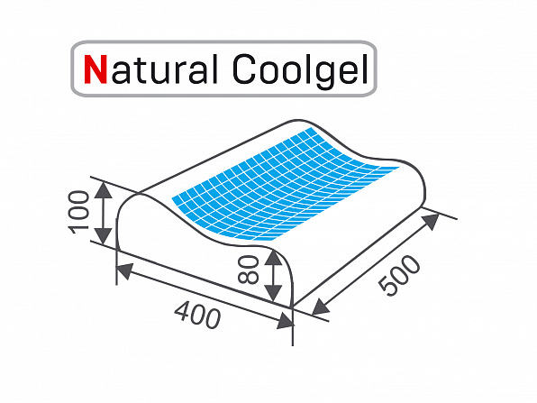 Ортопедическая подушка (NATURAL CoolGel).  N5